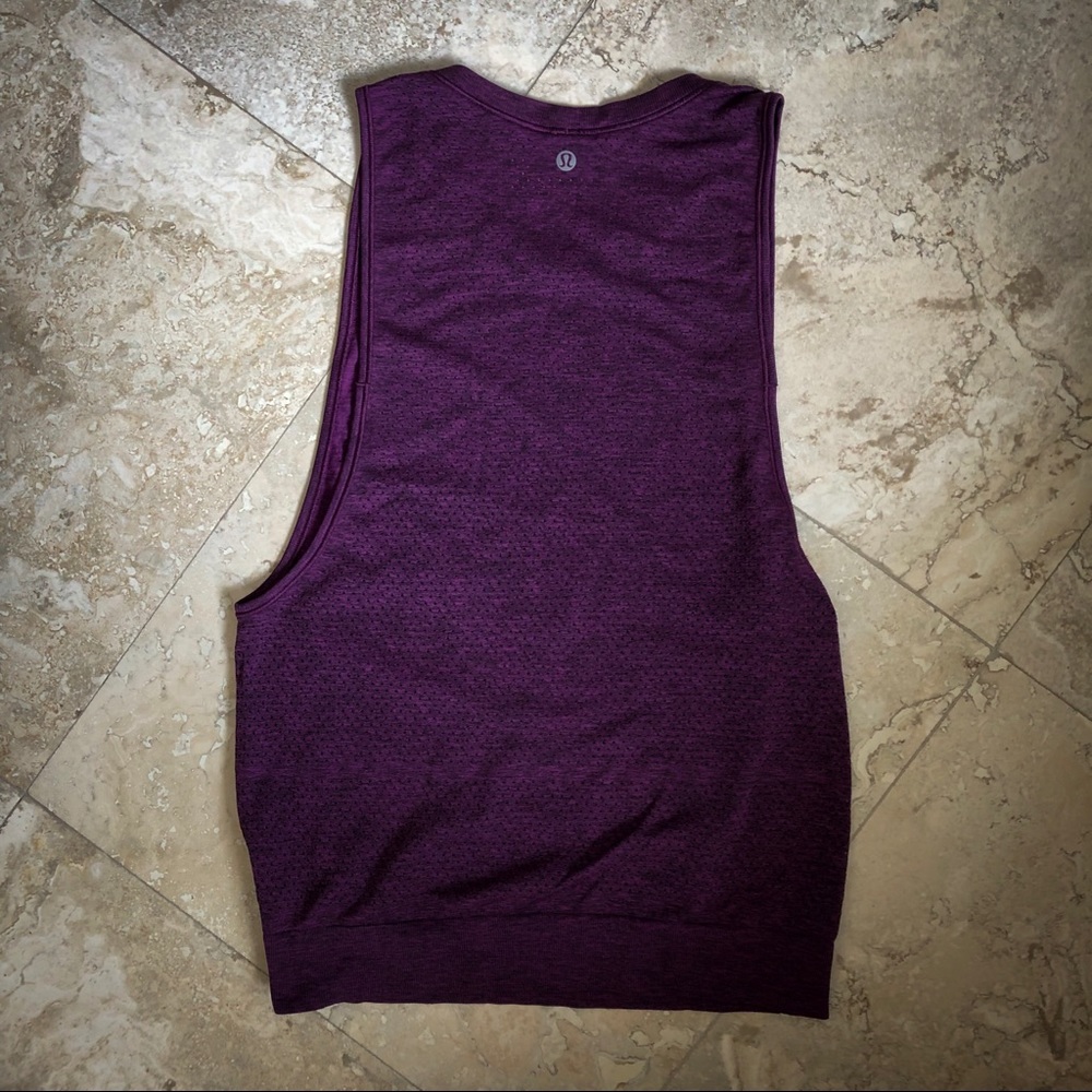 Lululemon purple mesh tank